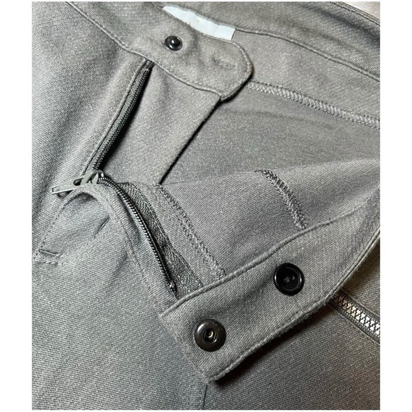 Athleta Womens Size 4P Moto Skinny Pants Petites Grey Zipper Pocket Stretch - Picture 11 of 16